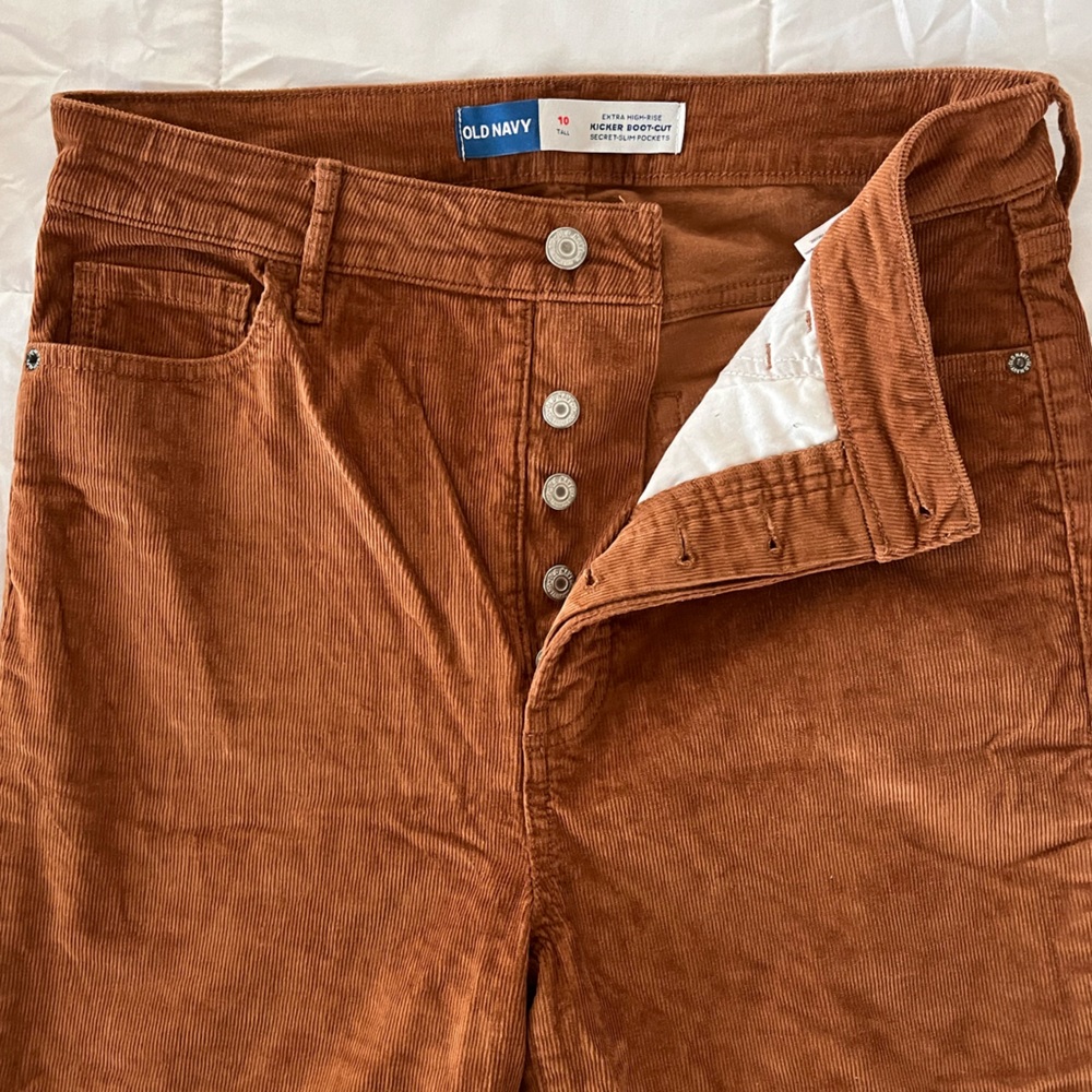 Old Navy Extra-High Waisted Corduroy Kicker-Bootcut Pants